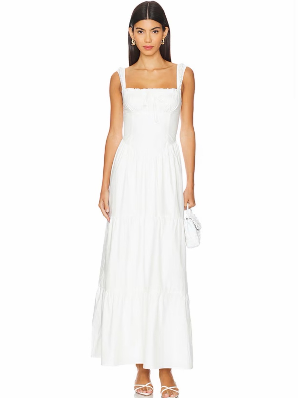 MORE TO COME Maeve Maxi Dress in White size Medium